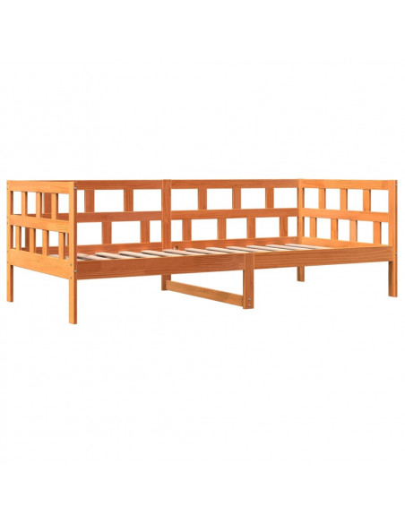 Dormeuse Marrone Cera 90x190 cm in Legno Massello di Pino
