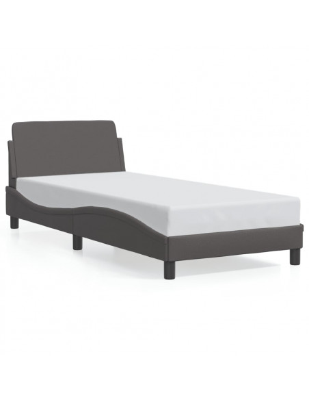 Giroletto con Testiera Crema 90x190 cm in Similpelle