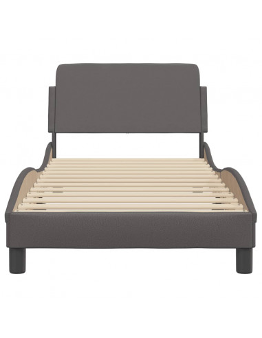 Giroletto con Testiera Crema 90x190 cm in Similpelle