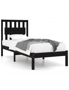 Giroletto in Legno Massello Nero 75x190 cm Small Single 2