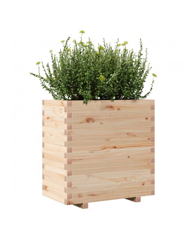 Fioriera da Giardino 70x40x72 cm in Legno Massello di Pino