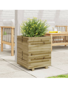 Fioriera da Giardino 40x40x49,5 cm in Legno di Pino Impregnato 2