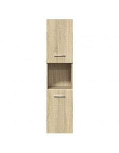 Set Mobili da Bagno 4 pz Rovere Sonoma in Legno Multistrato 2