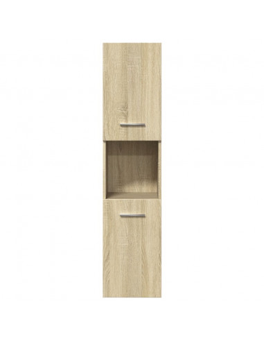 Set Mobili da Bagno 4 pz Rovere Sonoma in Legno Multistrato