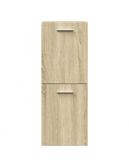 Set Mobili da Bagno 4 pz Rovere Sonoma in Legno Multistrato