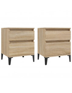 Comodini 2 pz Rovere Sonoma 40x35x50 cm 2