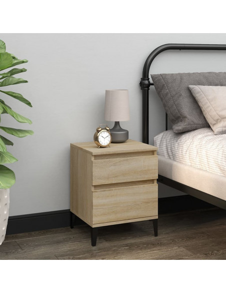 Comodini 2 pz Rovere Sonoma 40x35x50 cm