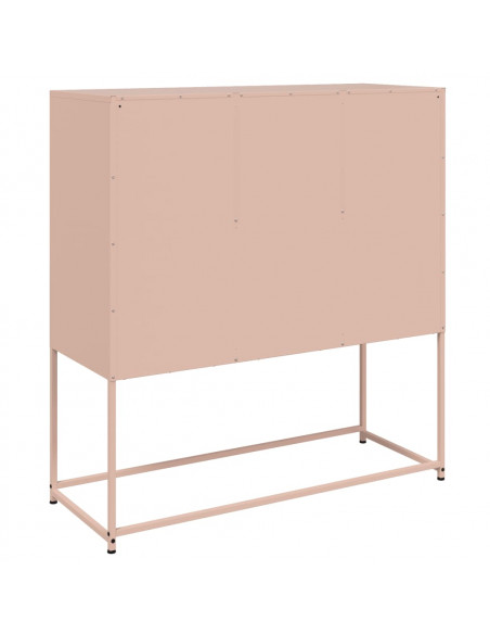 Credenza Rosa 100,5x39x107 cm in Acciaio Laminato a Freddo