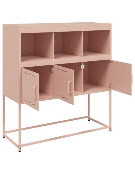 Credenza Rosa 100,5x39x107 cm in Acciaio Laminato a Freddo