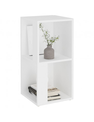 Pensile Angolare Bianco 33x33x67 cm in Legno Multistrato