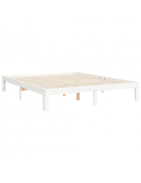 Giroletto con Testiera Bianco King Size in Legno Massello