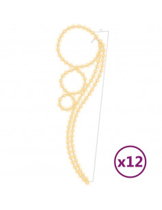 Stringhe Luci a Forma di Palle 12pz Bianco Caldo 111,5x35x4,5cm 2