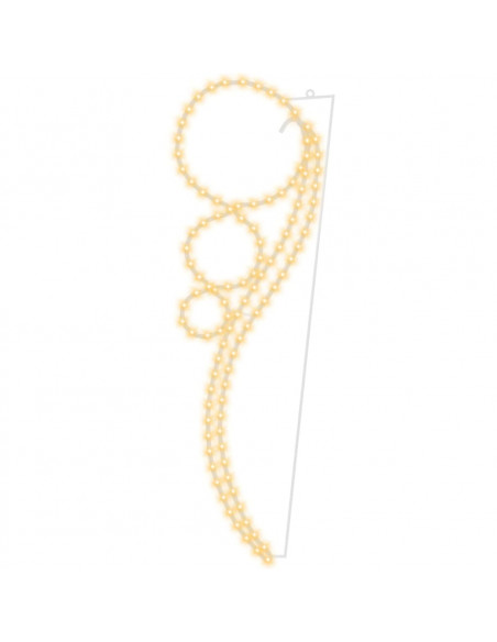 Stringhe Luci a Forma di Palle 12pz Bianco Caldo 111,5x35x4,5cm