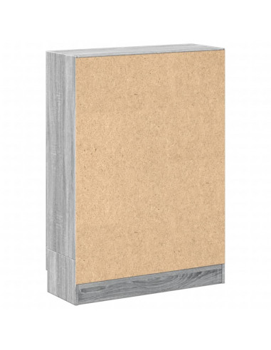 Libreria Grigio Sonoma 82,5x30,5x115 cm in Legno Multistrato