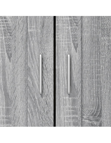 Libreria Grigio Sonoma 82,5x30,5x115 cm in Legno Multistrato