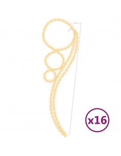Stringhe Luci a Forma di Palle 16pz Bianco Caldo 111,5x35x4,5cm 2