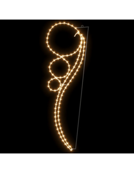 Stringhe Luci a Forma di Palle 16pz Bianco Caldo 111,5x35x4,5cm