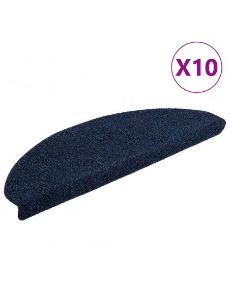 Tappetini Scale Adesivi 10 pz 65x21x4 cm Blu Marino Agugliati