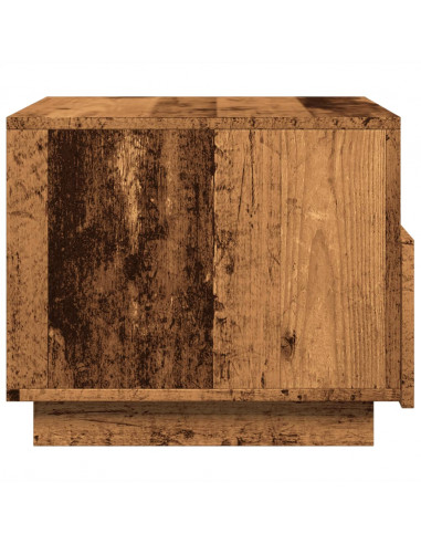 Tavolino da Salotto con Luci LED Legno Antico 50x49x40 cm