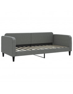 Letto da Giorno Grigio 90x200 cm in Tessuto 2