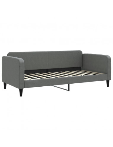 Letto da Giorno Grigio 90x200 cm in Tessuto