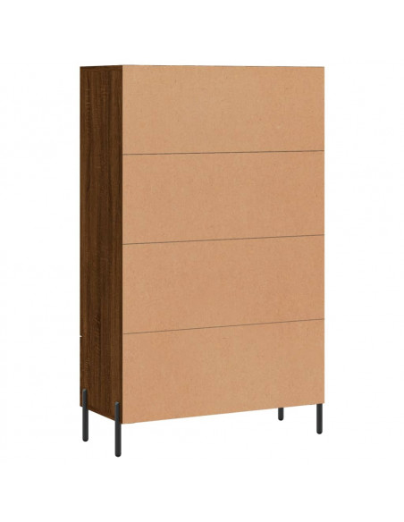 Credenza Rovere Marrone 69,5x31x115 cm in Legno Multistrato