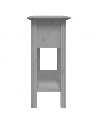 Tavolo Consolle BODO 90x34,5x73 cm Legno Massello Pino Grigio