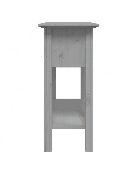 Tavolo Consolle BODO 90x34,5x73 cm Legno Massello Pino Grigio