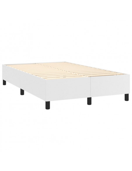 Giroletto a Molle con Materasso Bianco 120x190 cm in Similpelle