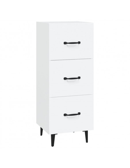 Credenza Bianca 34,5x34x90 cm in Legno Multistrato