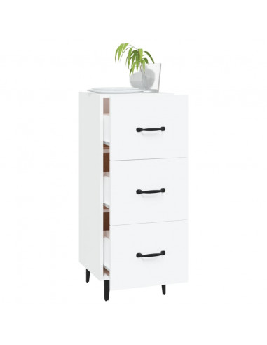 Credenza Bianca 34,5x34x90 cm in Legno Multistrato