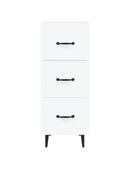 Credenza Bianca 34,5x34x90 cm in Legno Multistrato