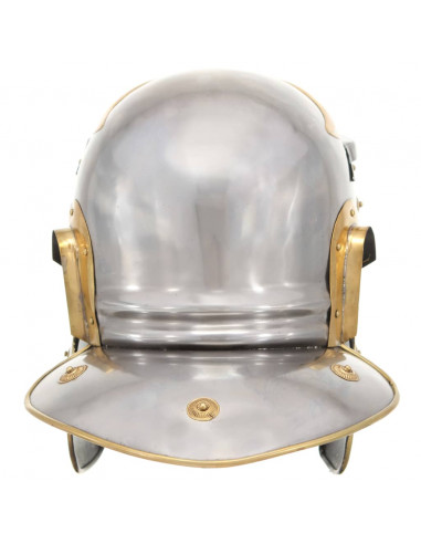 Elmo da Soldato Antico Romano per LARP in Acciaio Argento