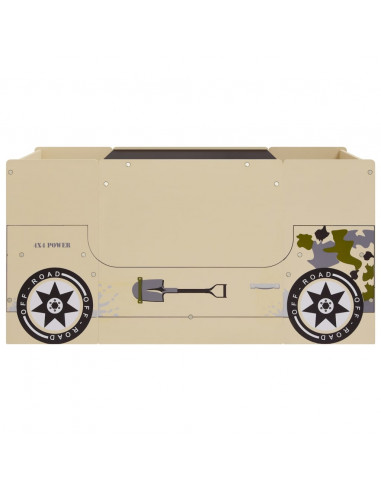 Set Tavolo e Sedia per Bambini 3 pz Auto Fuoristrada in MDF