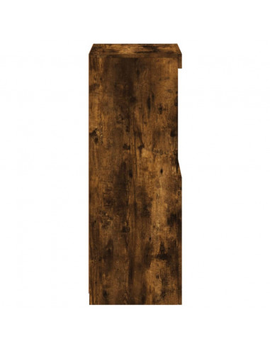 Credenza con Luci LED Rovere Fumo 41x37x100 cm