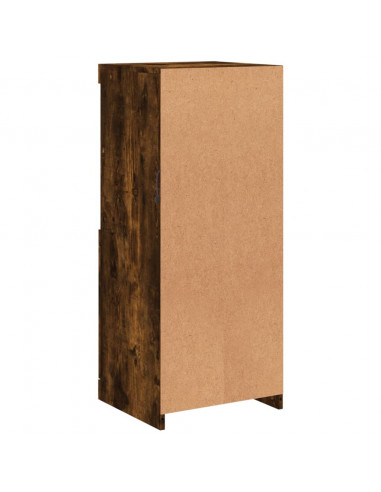 Credenza con Luci LED Rovere Fumo 41x37x100 cm