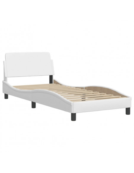 Giroletto con Testiera Bianco 90x190 cm in Similpelle