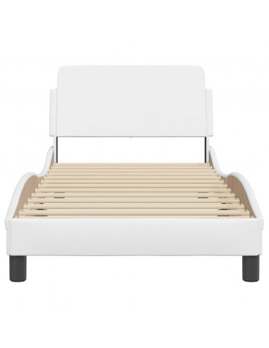 Giroletto con Testiera Bianco 90x190 cm in Similpelle