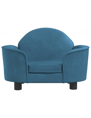 Lettino per Cani Blu 66x40x45 cm in Velluto