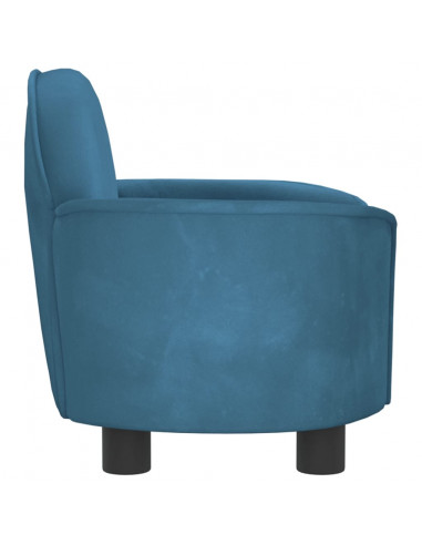 Lettino per Cani Blu 66x40x45 cm in Velluto