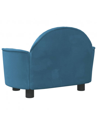 Lettino per Cani Blu 66x40x45 cm in Velluto