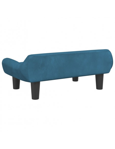 Lettino per Cani Blu 70x40x24 cm in Velluto