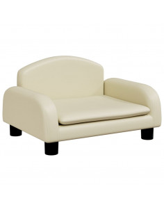 Lettino per Cani Crema 50x40x30 cm in Similpelle 2