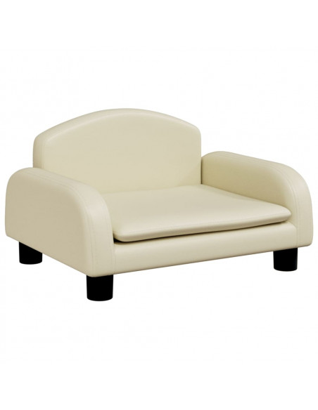 Lettino per Cani Crema 50x40x30 cm in Similpelle