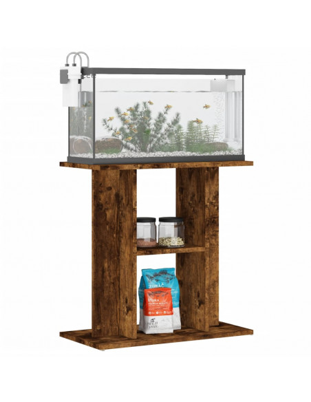 Supporto Acquario 60x30x60 cm in Legno Multistrato Rovere Fumo