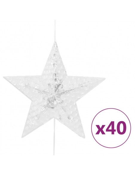 Luci Fatate a Stella a LED 200 LED Bianco Freddo 8 Funzioni
