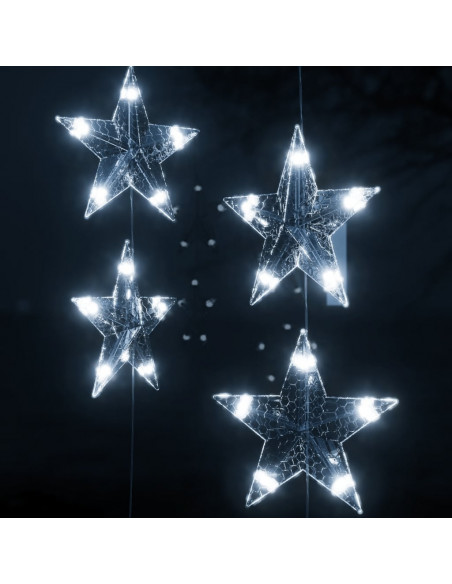 Luci Fatate a Stella a LED 200 LED Bianco Freddo 8 Funzioni