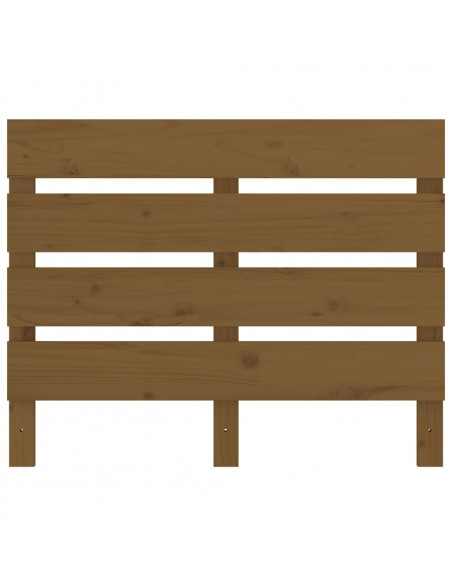 Testiera per Letto Miele 100x3x80 cm in Legno Massello di Pino