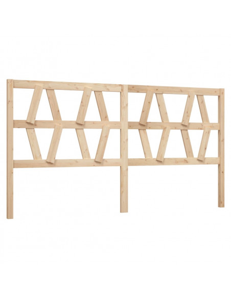Testiera per Letto 206x4x100 cm in Legno Massello di Pino