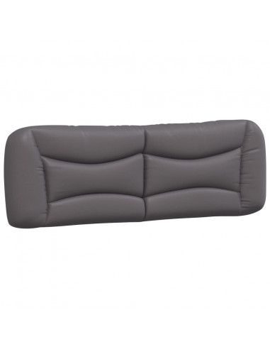 Letto con Materasso Grigio 160x200 cm in Similpelle